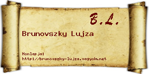 Brunovszky Lujza névjegykártya